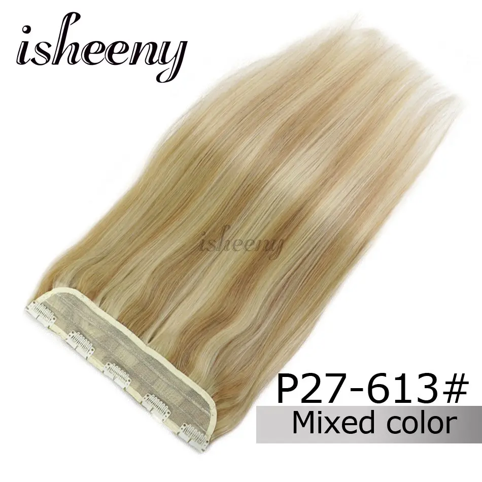 Isheeny 1" 18" 2" Клип в одном бразильские волосы на заколках зажимы Tic Tac 5 клипов remy волосы кусок Прямой зажим человеческих волос для наращивания