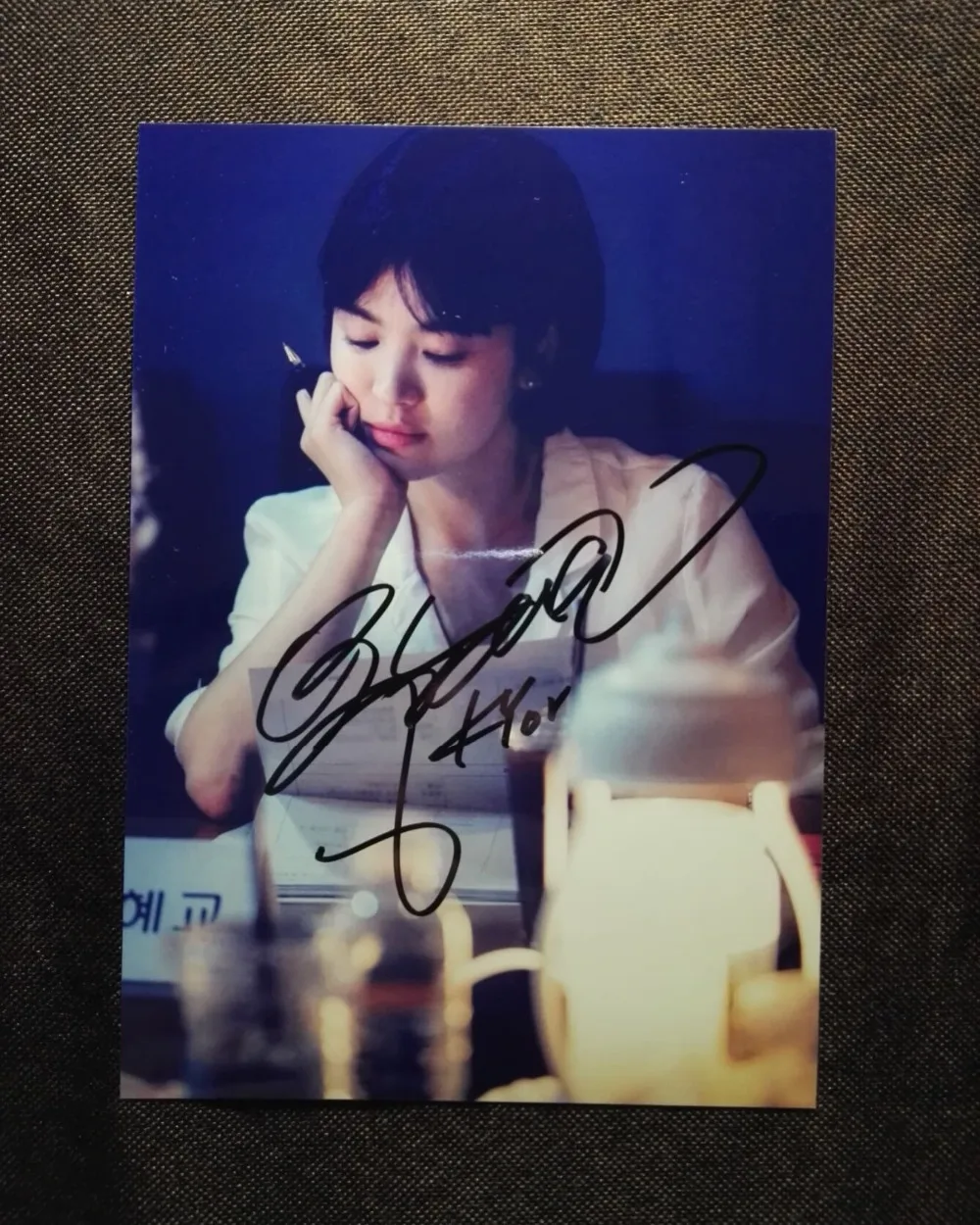 Расписанный вручную фотографический бойфренд Song Hye Kyo с автографом 5*7 дюймов