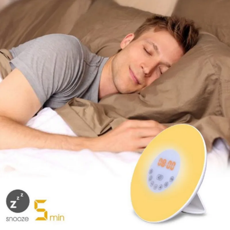 Простая креативная жизнь Сенсорное освещение восхода и захода солнца LED Wake up с FM