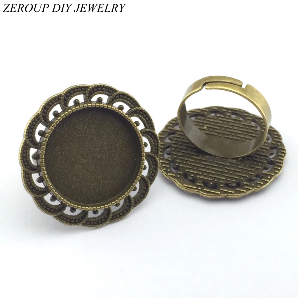 Фото Набор колец для ювелирных изделий ZEROUP F107 20 мм 5 шт. античная бронза медное