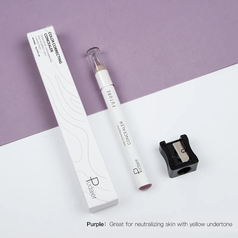 Pudaier 8 Colors Perfect Concealer Pencil Contouring Makeup Waterproof Concealer Stick With Sharpener Say Goodbay To Defect - Цвет: Purple 05