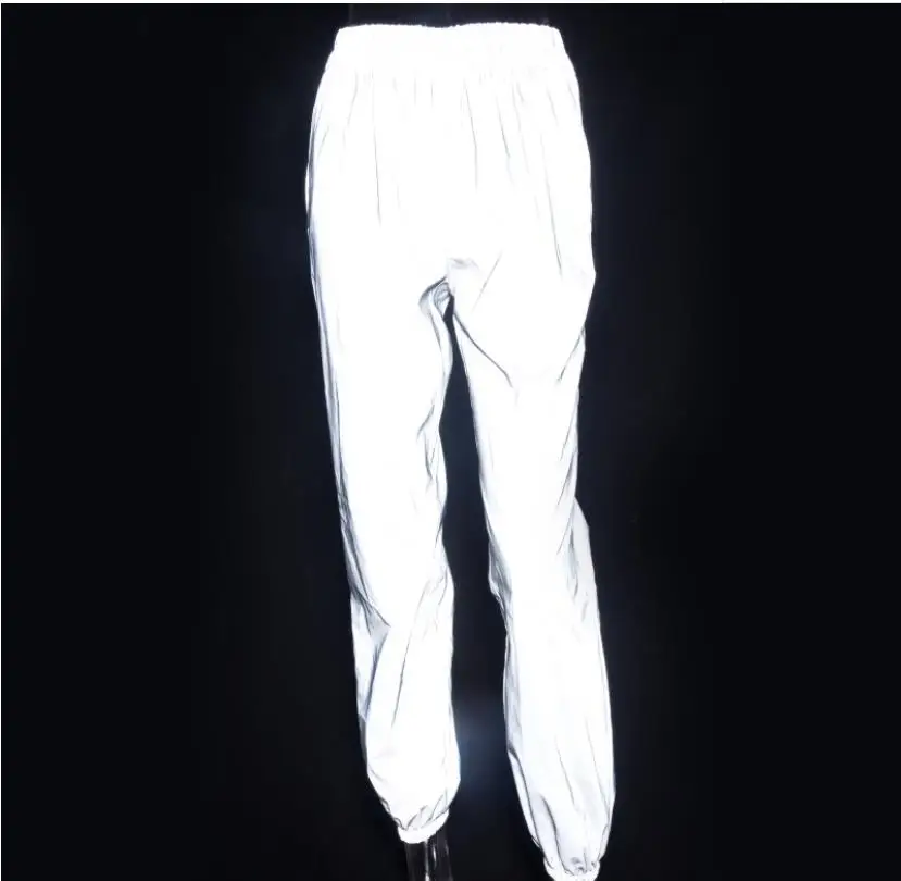 Женские спортивные брюки со светоотражающей вспышкой повседневные серые