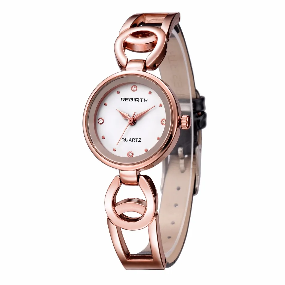 

Fashion REBIRTH Brand Romantic Women Watches Women Luxury Quartz Watch Ladies Leather Dress Wristwatch Montre Femme Reloj Mujer