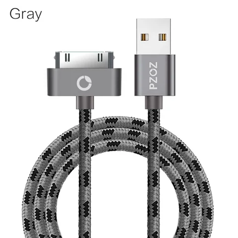 Carregamento de cabo USB PZOZ para iPhone 4 S 4S 3GS 3G iPad 1 2 3 ipod nano iTouch 30 pinos adaptadores de dados Sync Sync Cord
