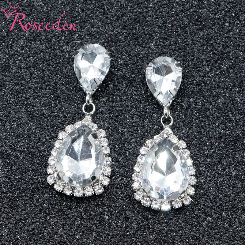 Fashion Jewelry Elegant Shiny Crystal Teardrop Earrings for Wedding Bride earring RE3217 | Украшения и аксессуары