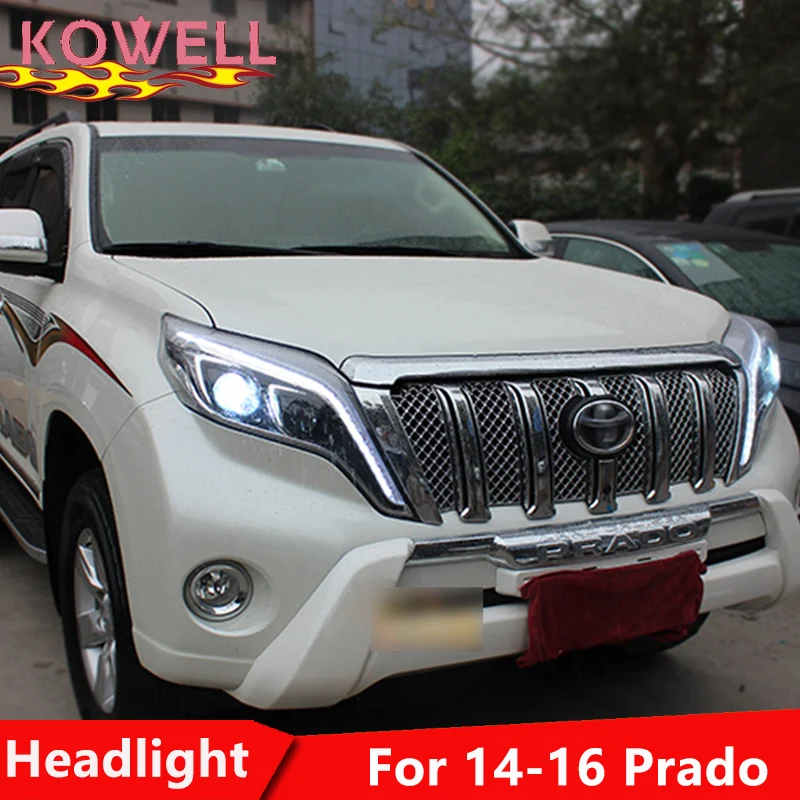 Автомобильный Стайлинг KOWELL 2014 2015 для ксеноновых фар toyota prado автомобильный