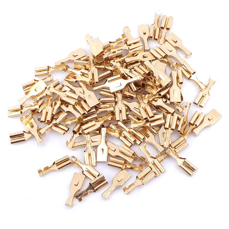 100 шт. латунный гнездовой соединительный кабель наконечники кабельных разъемов 7
