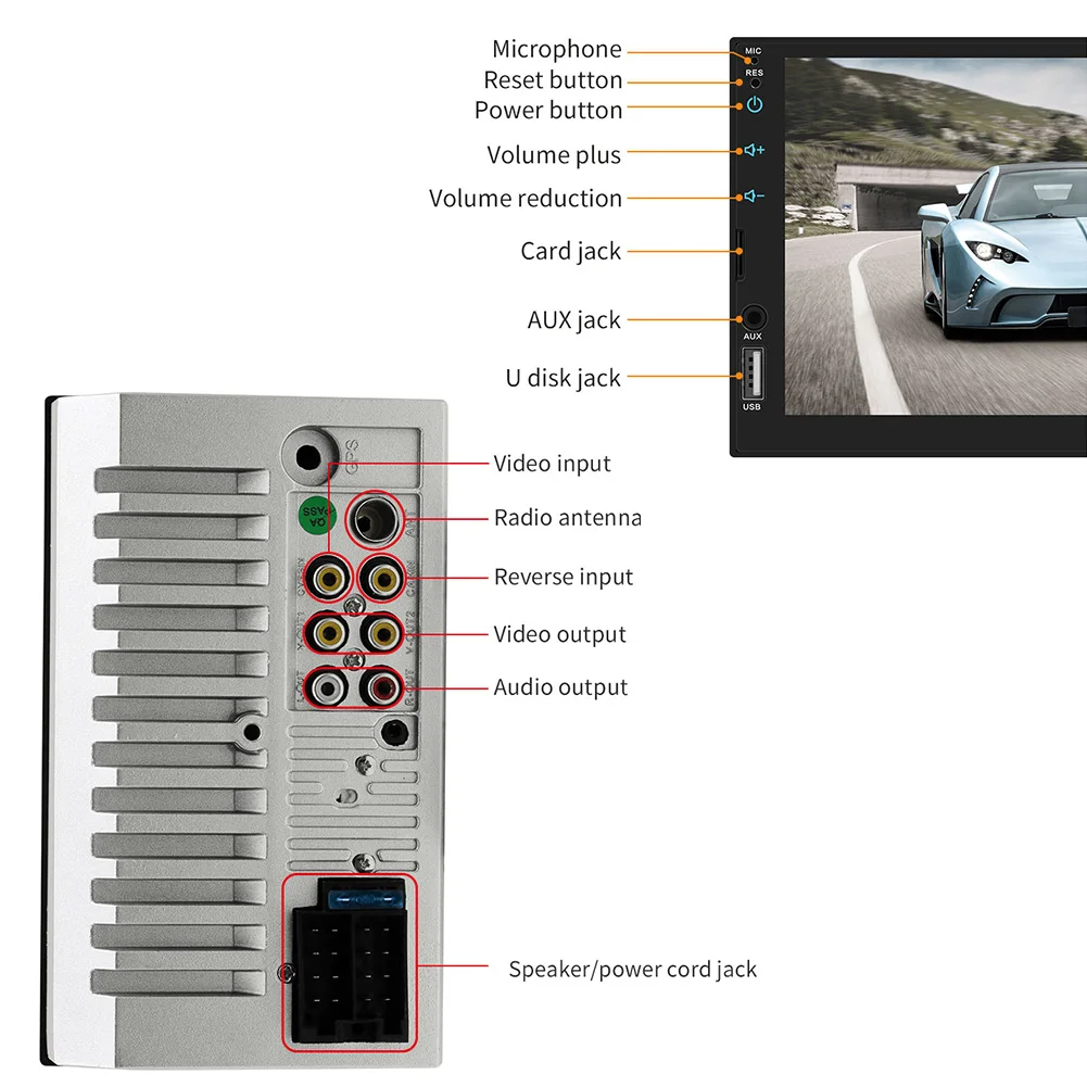 " 2DIN 7018B автомобильный MP5 MP3 плеер Bluetooth Сенсорный экран стерео fm-радио HD сенсорный экран Поддержка камеры заднего вида дропшиппинг