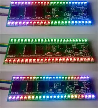 RGB MCU регулируемый дисплей 24 светодиодный индикатор уровня VU двухканальный