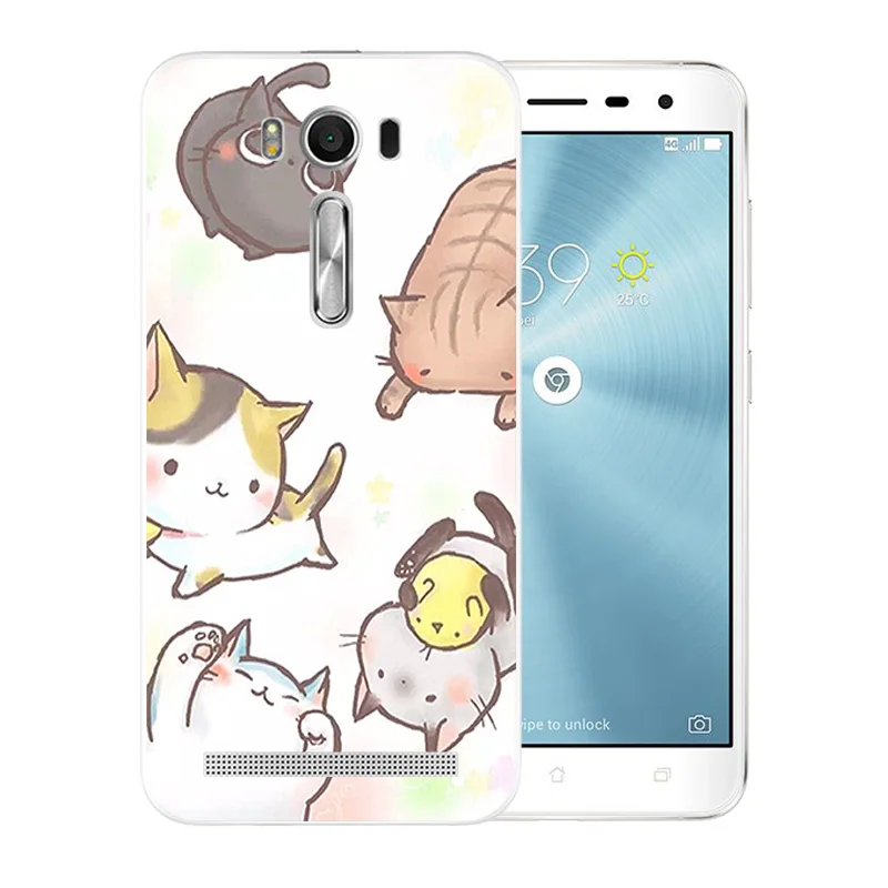 Phone Case for Asus ZenFone 2 Laser ZE500KL 5.0 inch Gel Silicon Funda Luck Cat Pattern For ASUS Zenfone Soft Back Cover |