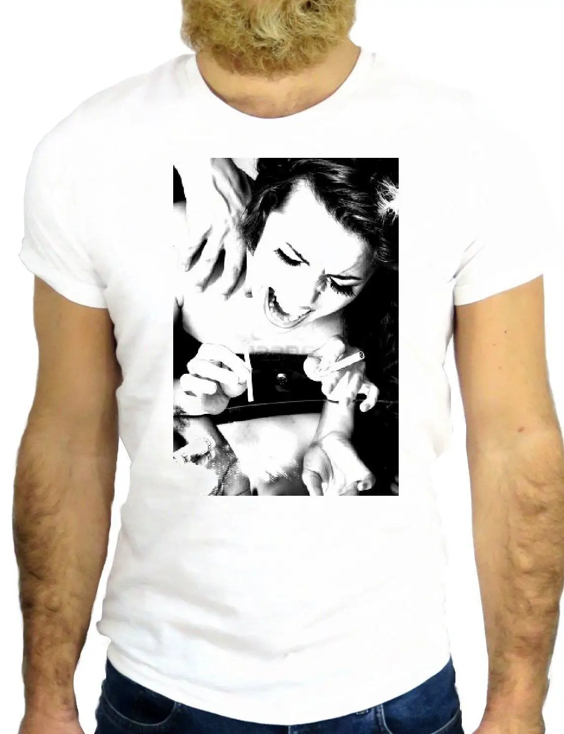 T Shirt Girl Sexy Sex Crazy Drugs Smoke Drunk Love Usa United Ny London Gg Streetwear Hip Hop Punk Style O-neck Print | Мужская одежда