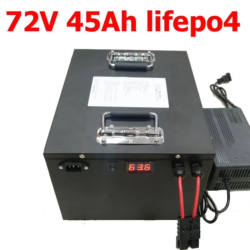 ГТК водонепроницаемый 72v 45ah lifepo4 батарея литиевые BMS для 4000w инвертор велосипед