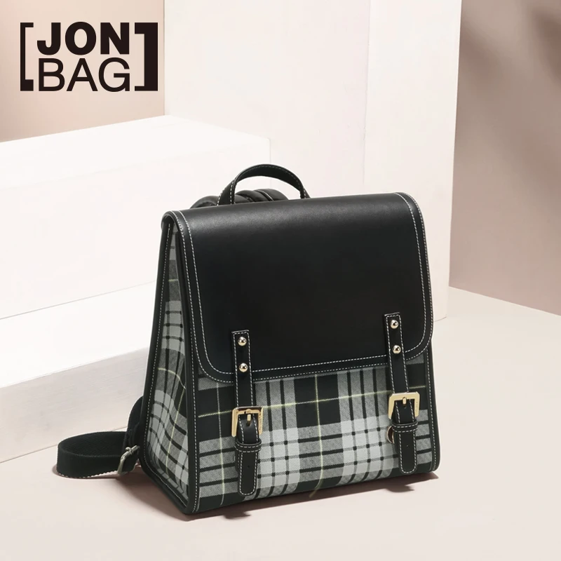 JONBAG сумка клетчатая двойной рюкзак женский новый tidal корейской версии сто
