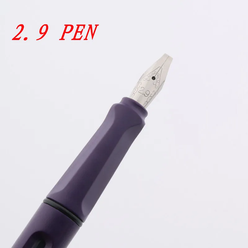 2.9 pen Студенческая ручка Duckbill Готический параллельный Художественный Цветочный корпус Плоский Наконечник виниловая Арабская матовая фиолетовая авторучка - Цвет: 2.9 pen