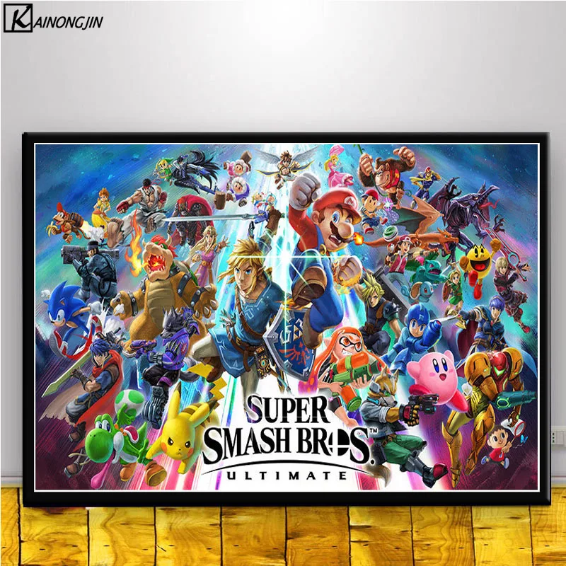 013 Super Smash постер Ultimate аниме плакаты и принты холст настенная живопись книги по искусству изображение для гостиная домашний декор - Цвет: 013