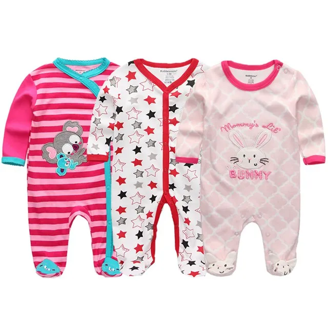 RFL3101 Kiddiezoom/Фирменный летний детский комбинезон с длинными рукавами; Одежда для новорожденных девочек и мальчиков с принтом героев мультфильмов; Хлопковая пижама; roupa infantil - Цвет: RFL3101