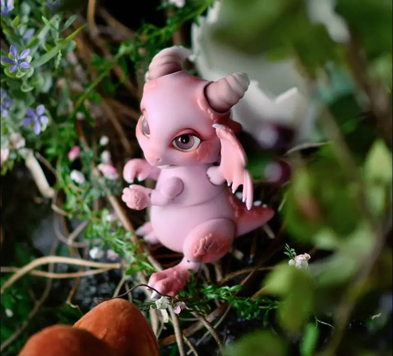 1/8 весы BJD Обнаженная кукла около 15 см. BJD/SD милый дракон recast. не включает одежду