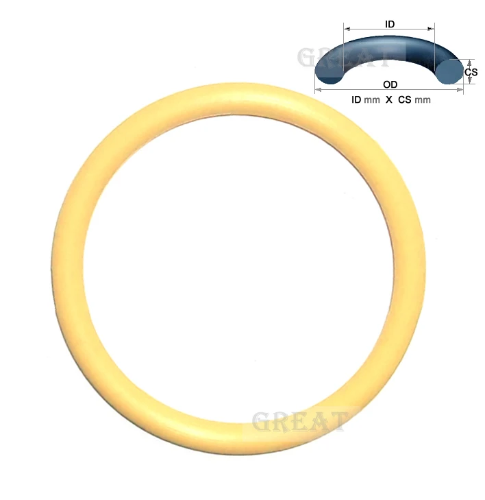 28.17X3.53 Оринг 28.17 мм ID X 3.53 CS VMQ PVMQ SILICONE ShA 70 Желтый 102C O кольцо Уплотнительные