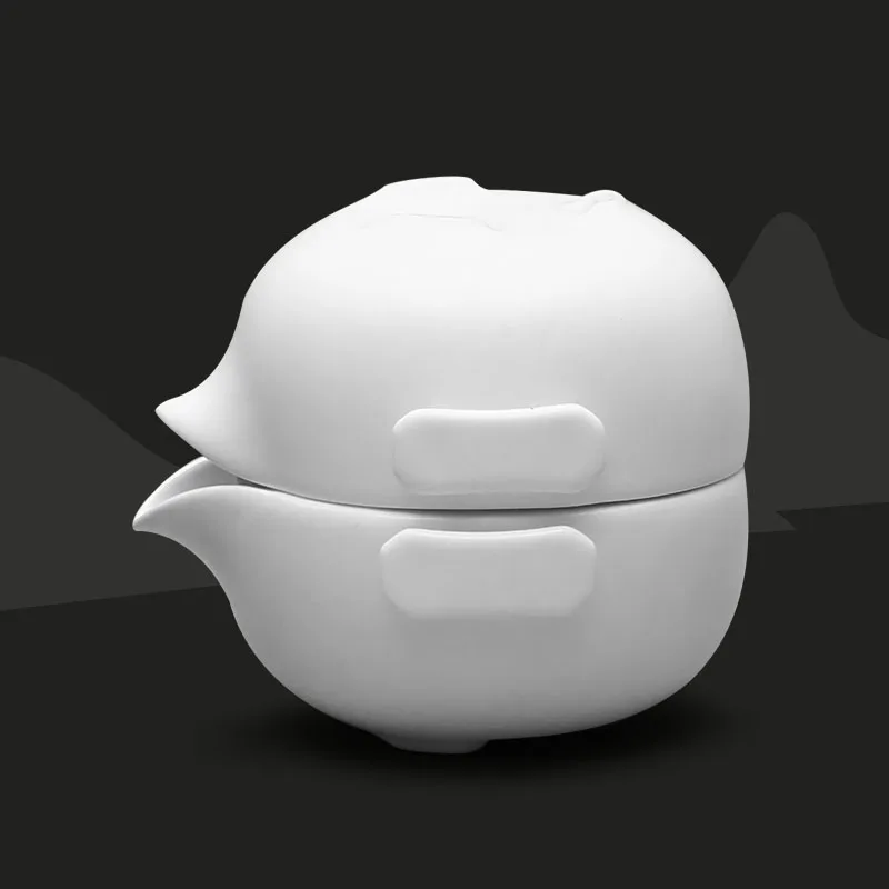 TANGPIN керамический чайник gaiwan с 3 чашками gaiwan набор портативный дорожный чайный набор Посуда для напитков - Цвет: Серый