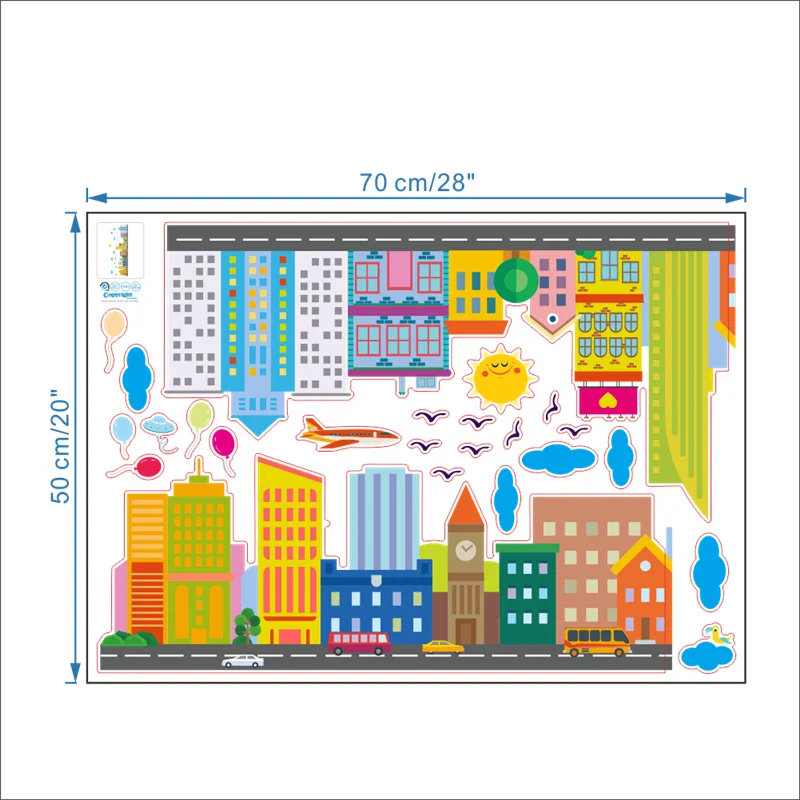 Современные городские здания настенные декоративные наклейки для дома Diy пейзаж