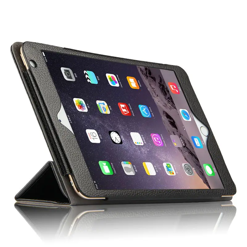 Чехол из воловьей кожи для Apple iPad mini 4 настоящий защитный смарт чехол кожаный