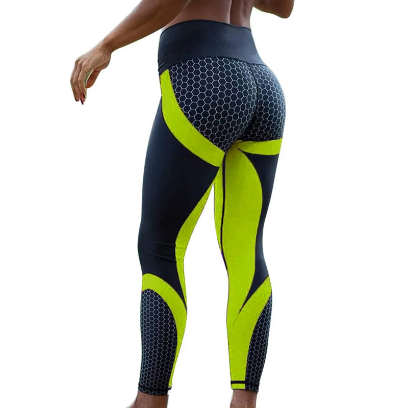 High Waist Sport Leggins Women Mesh Breathable Workout Leggings Femme Fitness leggings Women Running Pants Elastic Slim Pants