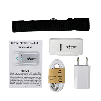 TKSTAR Pet gps трекер локатор TK909 IOS/Android отслеживание в реальном времени гео-забор история пути записывающее устройство без розничной коробки - Цвет: Black  No Box