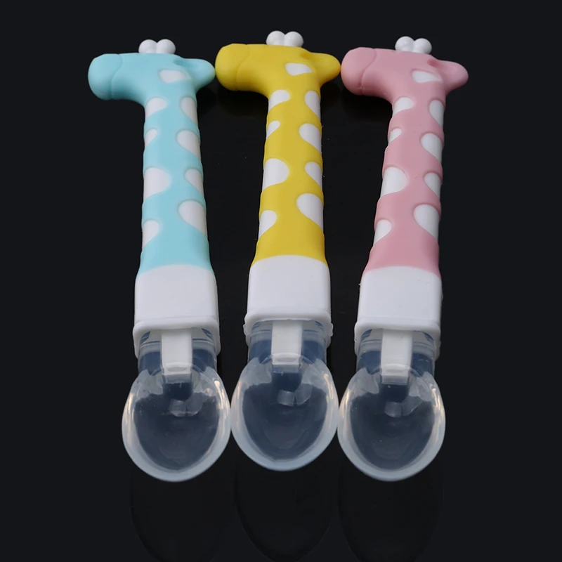 1PC 2020 Latest Style Baby Cute Cartoon Spoon With Travel Safe Toddler Child Feeding Training Easy To Hold Heat | Мать и ребенок