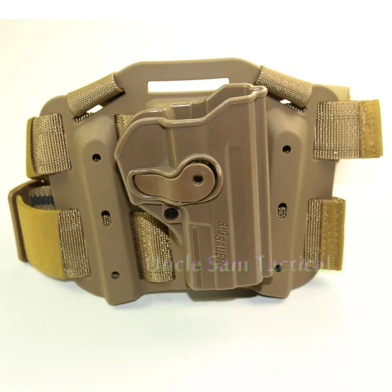 leg gun holster TA Airsoft Тактические пояса бедра/Боевая кобура пистолета Полимер Сохранение Roto набедренная кобура под правую руку кобура для Sig Sauer Pro SP2022/SP2009 - Цвет: leg gun holster TA