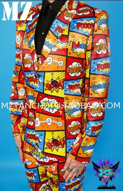 

Mens Brand Suits Set Bar nightclub male singer DJ white color figure Slim suit costume Men ukraine Groom wedding dress Blazer