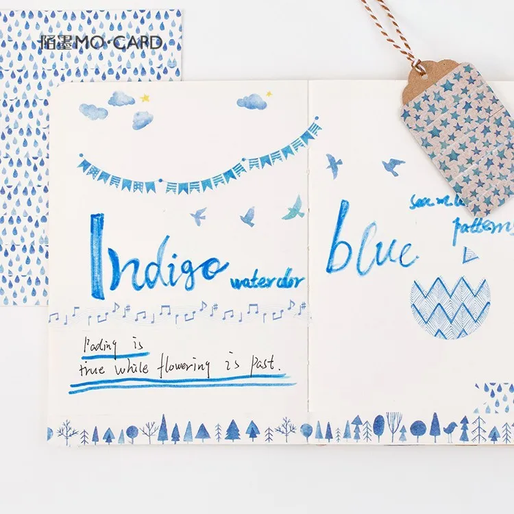 Blue of the world series Bullet Journal Washi Tape Adhesive Masking DIY Scrapbooking Sticker Label Japanese | Канцтовары для офиса