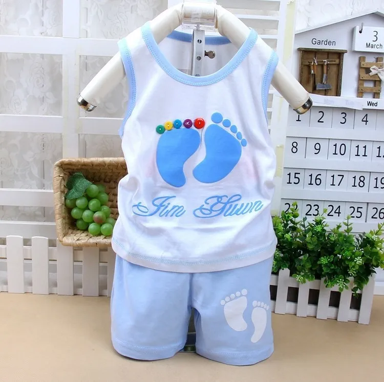 Комплект детской одежды повседневные Костюмы для мальчиков и девочек летний