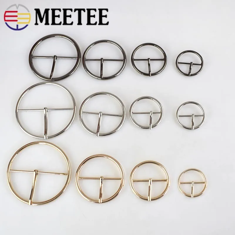 20-70 мм Meetee круглые металлические пряжки для ремня регулируемые булавки пряжки DIY Женское пальто швейные кнопки для сумок аксессуары для декора одежды