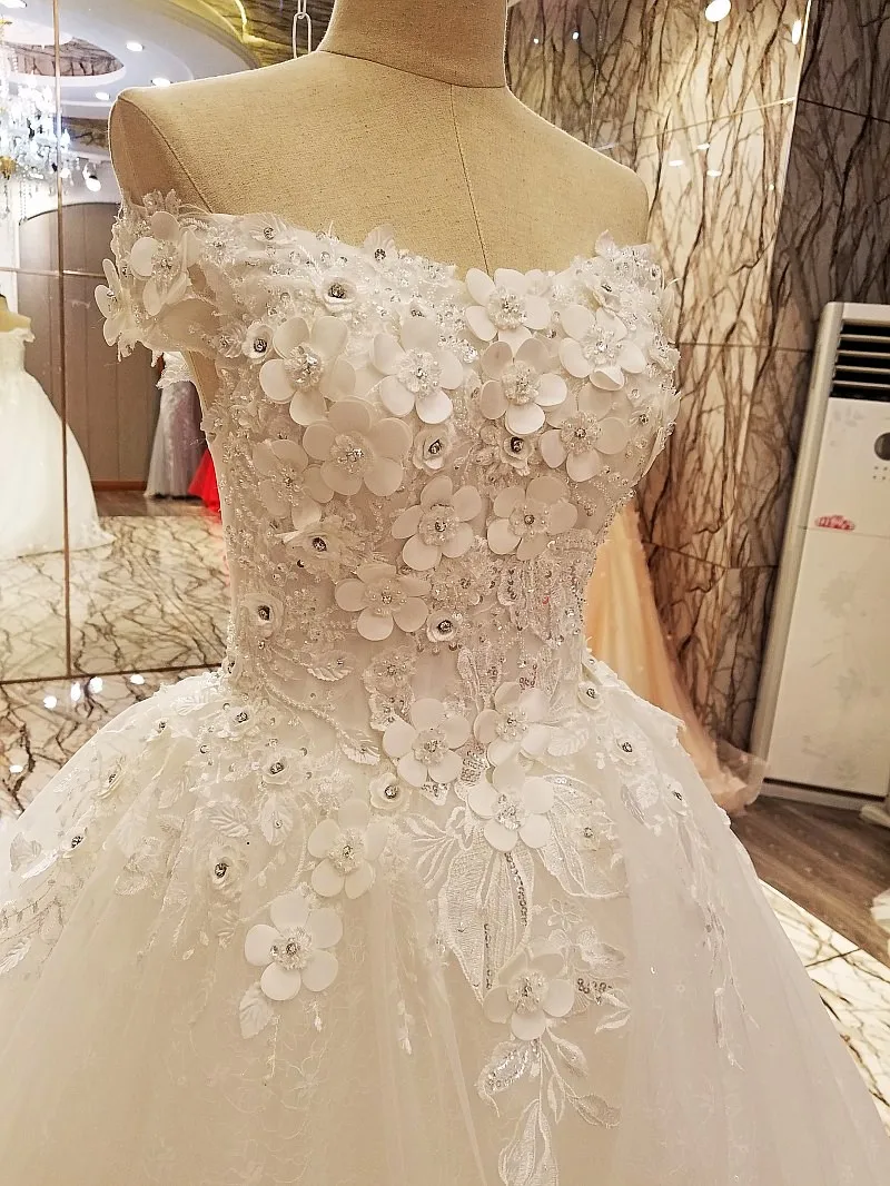 Vestido De Noiva кружевное платье-трапеция без бретелек с аппликацией из тюля свадебное