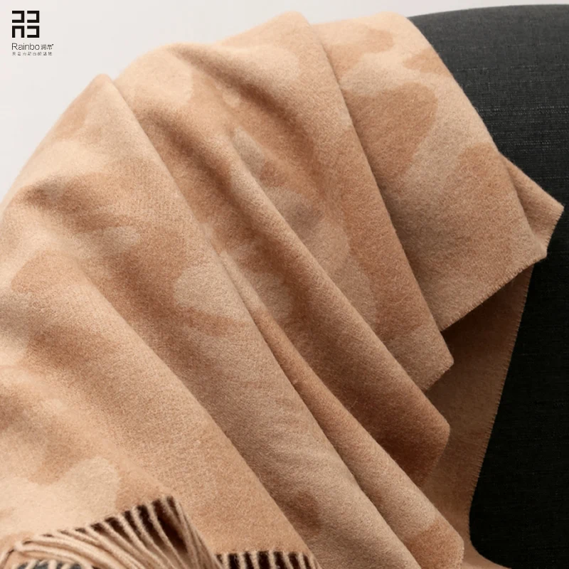 Шерстяной кашемировый шарф с принтом зимние шарфы для женщин Высокое качество