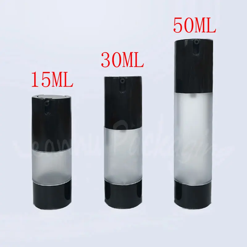 15ML 30ML 50ML Transparent Frosted Lotion Cream Airless Bottles Eye Cream Packaging Bottle , Empty Cosmetic Container 30 PC/Lot