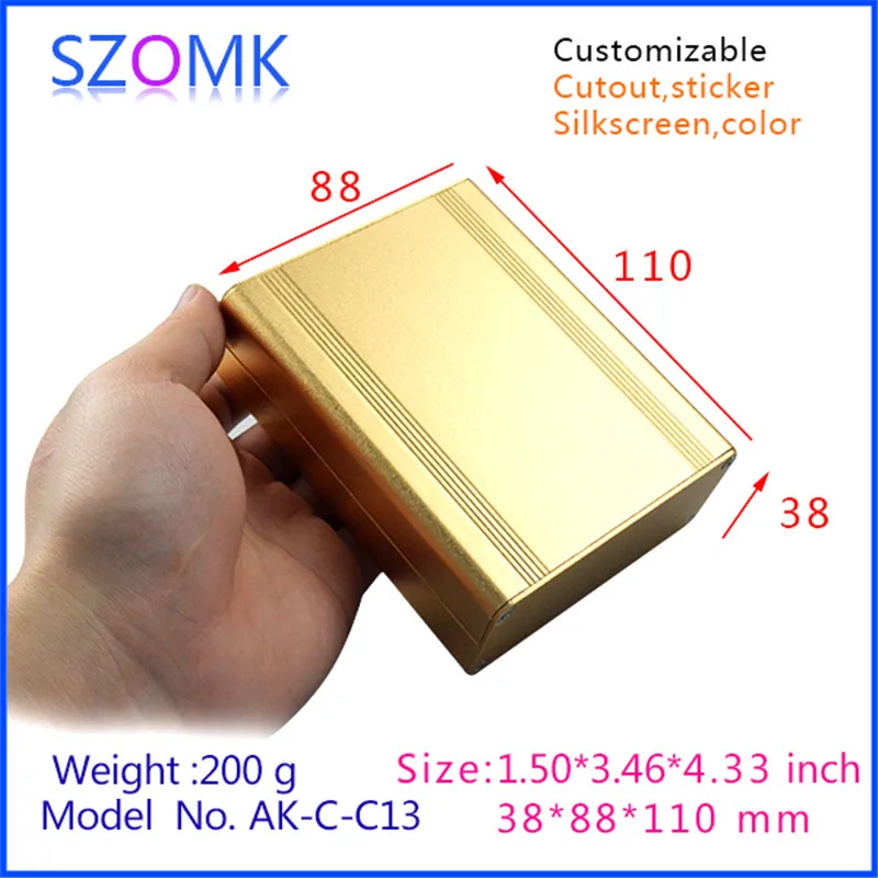 2 шт. 38*88*110 мм алюминиевый корпус для распределения электронных плат алюминиевая