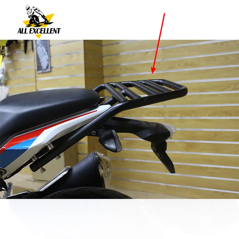 Черные аксессуары для мотоциклов Стальная Задняя багажная стойка багажа верхнее
