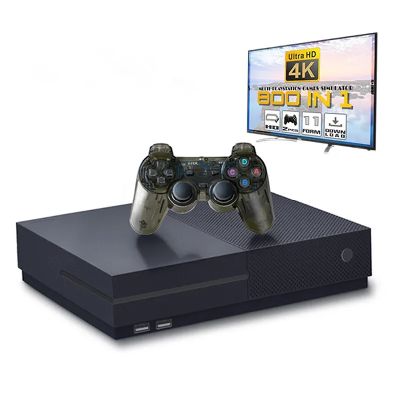 Игровая приставка HD видео 4K Игровая приставка встроенные 800 игры 64 бит выход для HDMI ТВ Ретро семейный ТВ игровой плеер для PS1/CPS/GBC/SMS