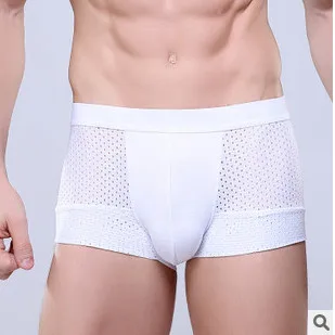 Летние крутые сетчатые мужские трусы из бамбукового волокна нижнее белье