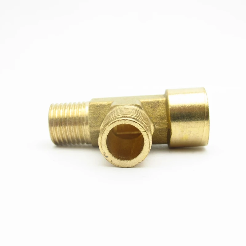 Латунный фитинг для труб типа тройника с наружной резьбой 1/4 дюйма|Фитинги труб| |