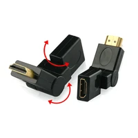 180 90 degree angled male to female rotary joint hdmi compatible multi direction universal elbow adapter