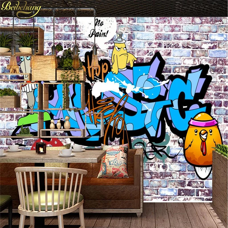 Граффити струйный бар KTV обои для настенного фона спальни фотообои домашний