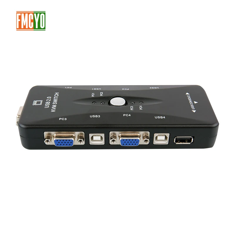 FMCYO VGA KVM переключатель 1080P Разрешение USB 2 0 коммутатор 1 порт шт. Обмен 4 устройства