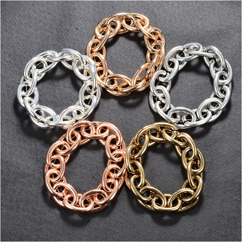 2020 Мода Большой преувеличенный рок блестящие массивные звенья цепи браслеты для