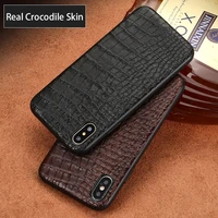 crocodile genuine leather case for iphone x 13 pro max 12 mini 12 11 pro max 8 plus x xr xs max 360 full protective cover luxury
