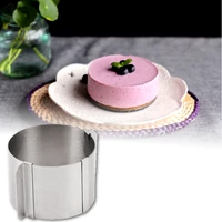 4 inch adjustable cake mold stainless steel circle ring round cake mould kichen tool decoration confectionery bakeware