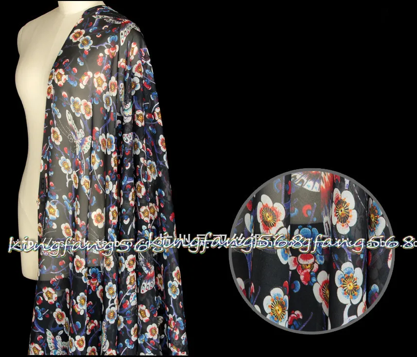 Женское платье-рубашка из ткани с бабочкой цветочным принтом | Дом и сад