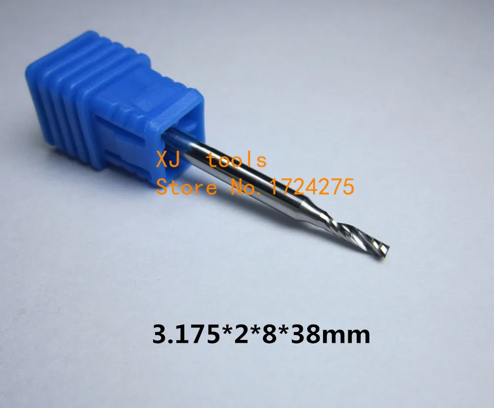 5pcs diameter 1mm/1.5mm/2mm/2.5mm/3.175mm Tungsten Carbide single 1 Flute End milling cutter CNC Bits for Acrylic cutting tool |