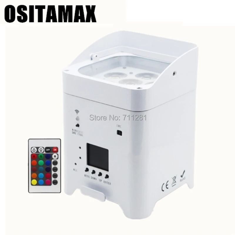 Fast shipping OSITAMAX DJ Par 4x18w RGBWA+UV LED Wireless Wash Uplight Light battery powered led par | Лампы и освещение